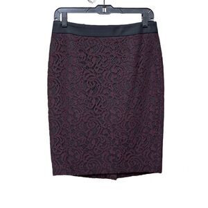 🌟70% OFF 🌟NEW🌟Loft🌟Burgundy Lace Skirt Brand New with No Tag